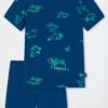 Schiesser Pajamas Short Organic Cotton Animals Farm Blue - Boys World