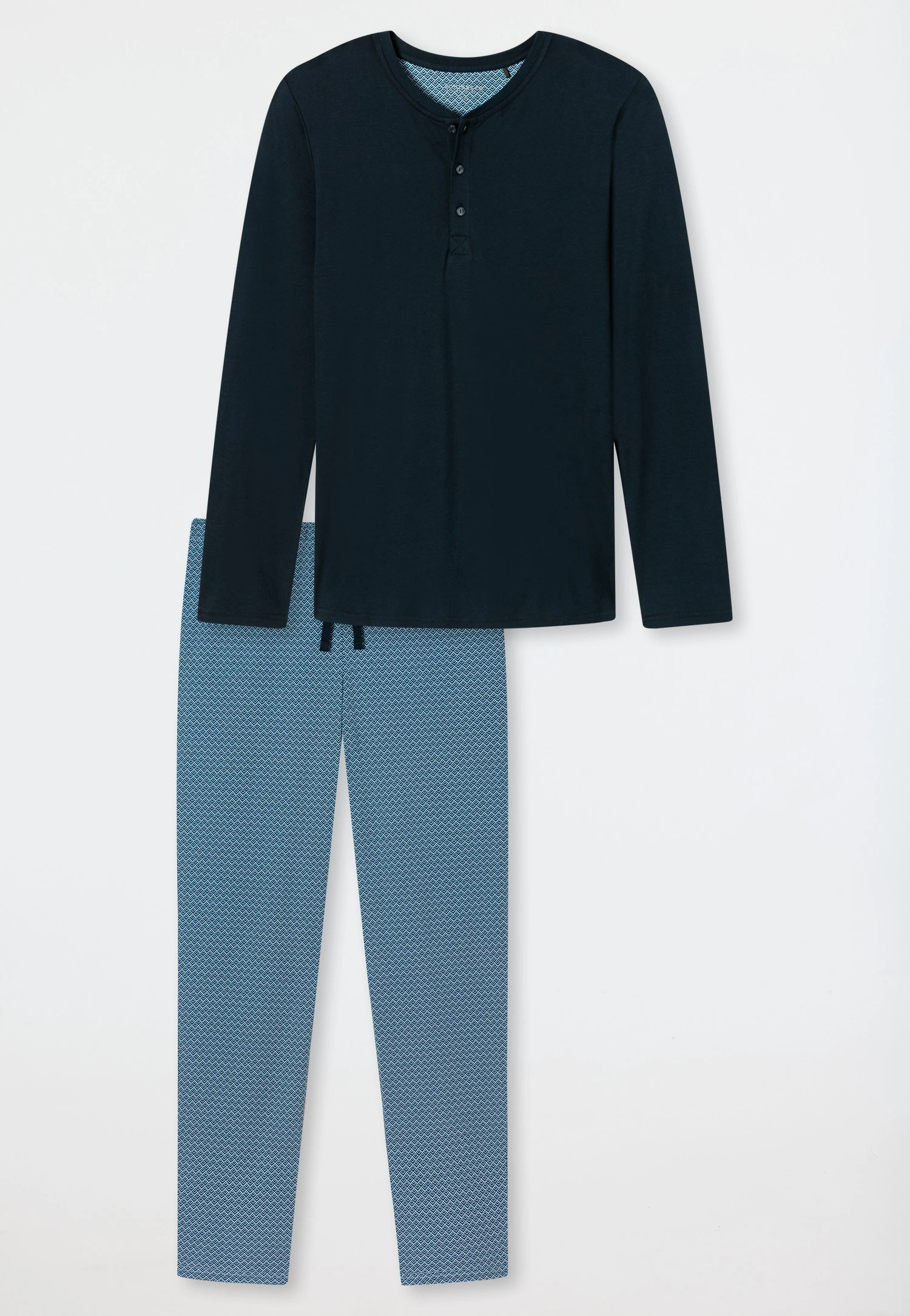 Schiesser Pajamas Long Interlock Button Placket Air Patterned - Fine Interlock 6 Schiesser Pajamas Long Interlock Button Placket Air Patterned - Fine Interlock - Image 6