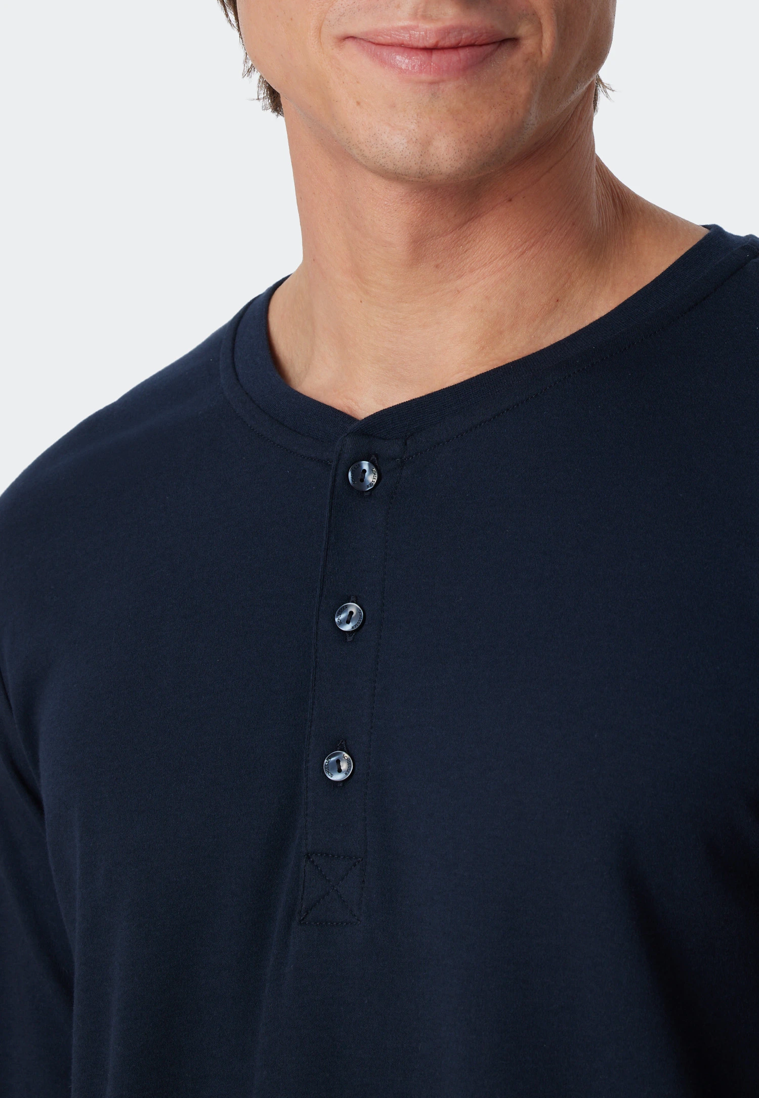 Schiesser Pajamas Long Interlock Button Placket Air Patterned - Fine Interlock 2 Schiesser Pajamas Long Interlock Button Placket Air Patterned - Fine Interlock - Image 2