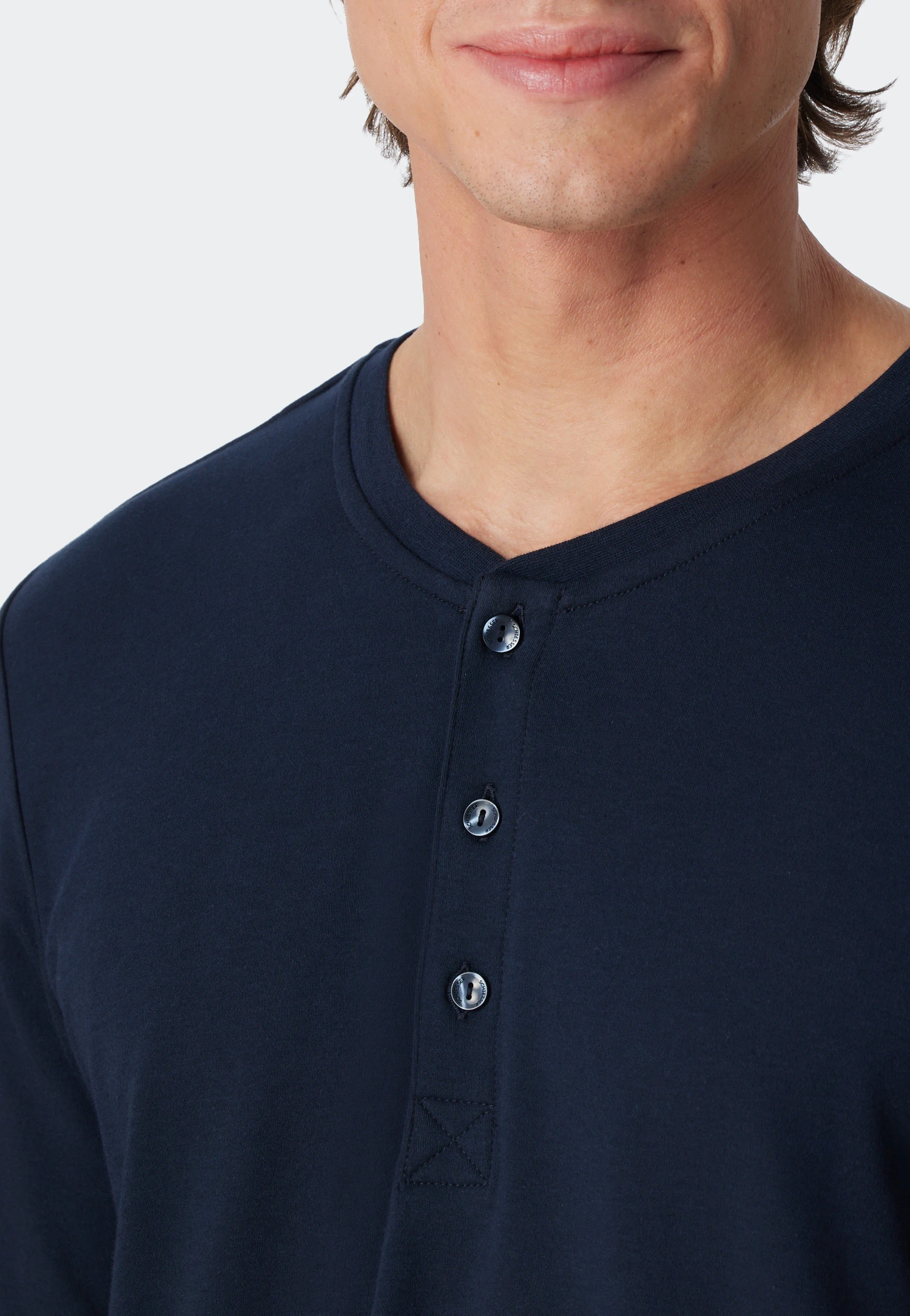 Schiesser Pajamas Long Interlock Button Placket Jade Patterned - Fine Interlock 1 Schiesser Pajamas Long Interlock Button Placket Jade Patterned - Fine Interlock