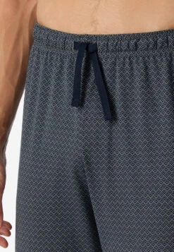 Schiesser Pajamas Long Interlock Button Placket Jade Patterned - Fine Interlock 9 Schiesser Pajamas Long Interlock Button Placket Jade Patterned - Fine Interlock -Uni Style Shop schlafanzug lang interlock knopfleiste jade gemustert fine interlock 179115 713 detail4