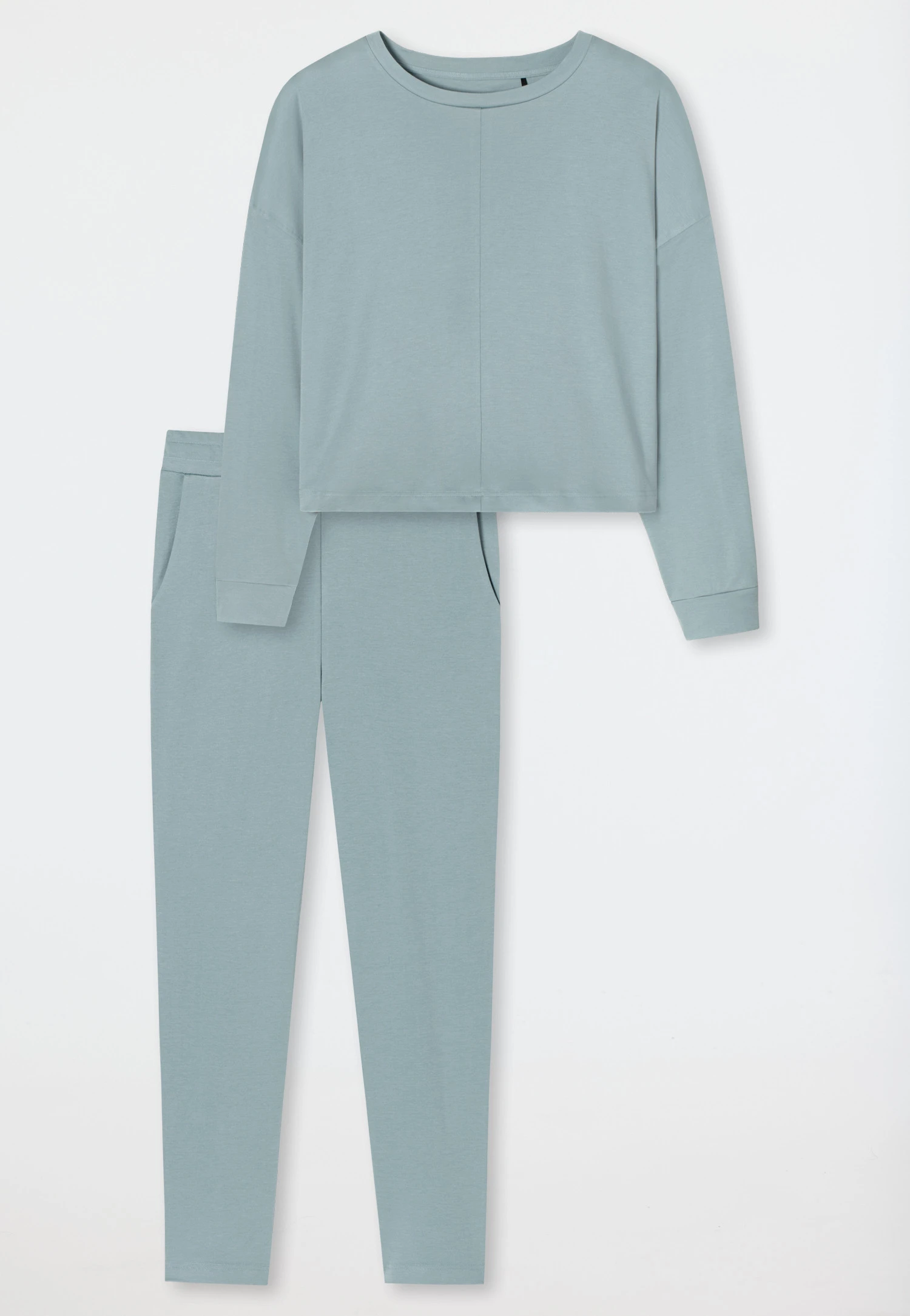 Schiesser Pajamas Long Interlock Short Oversized Shirt Gray-blue - Modern Nightwear 3 Schiesser Pajamas Long Interlock Short Oversized Shirt Gray-blue - Modern Nightwear - Image 3