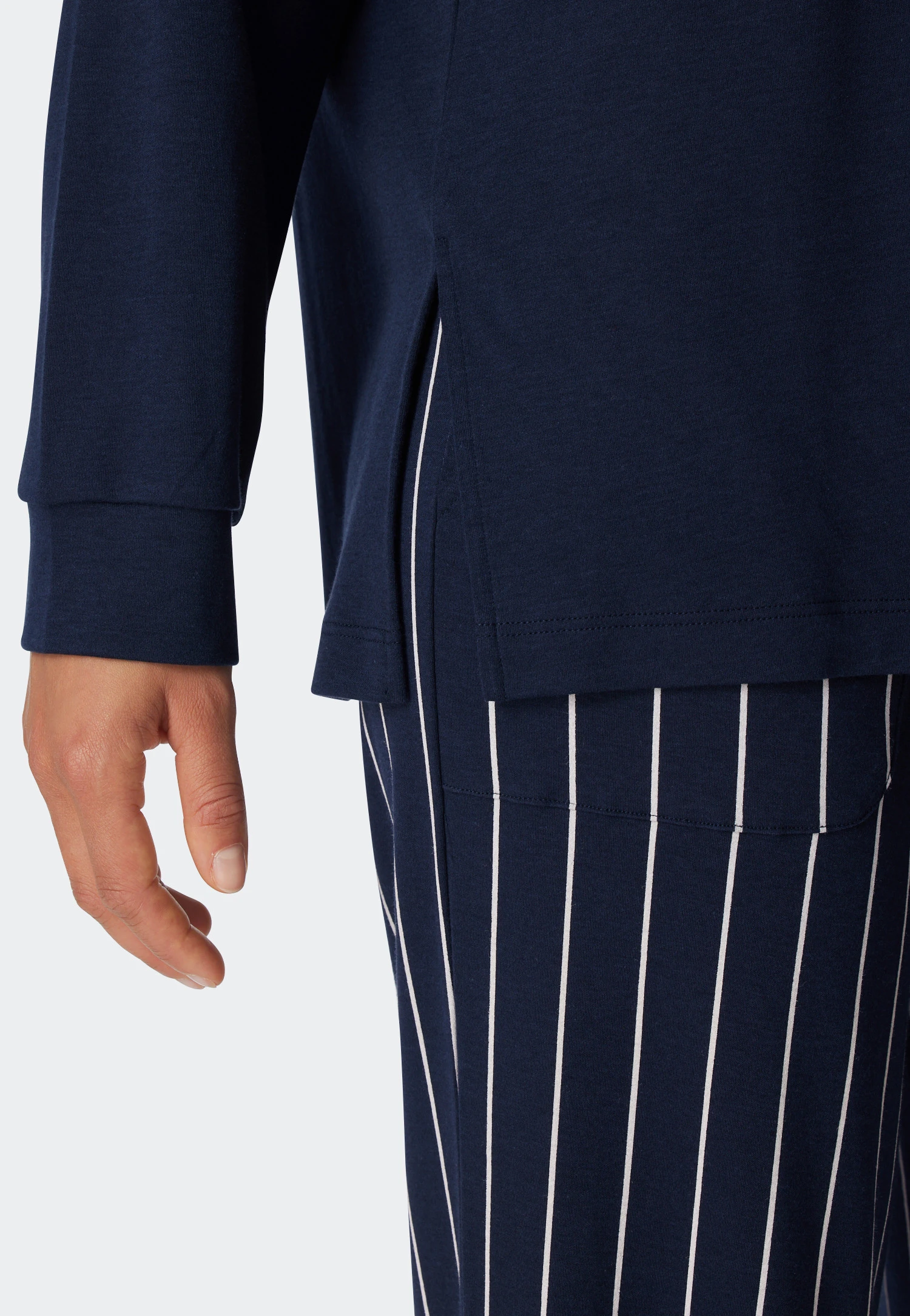 Schiesser Pajamas Long Modal Oversized Shirt Dark Blue - Modern Nightwear 6 Schiesser Pajamas Long Modal Oversized Shirt Dark Blue - Modern Nightwear - Image 6