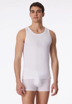 Schiesser Sleeveless Shirt White - Long Life Soft -Uni Style Shop shirt aermellos weiss long life soft 1 155629 100 detail2