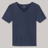 Schiesser Interlock Seamless Short-sleeved Shirt With V-neck Blue - Laser Cut