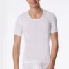 Schiesser Shirt Short Sleeve Double Ribbed White - Original Classics