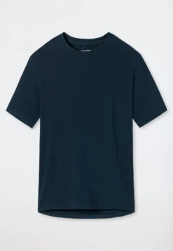 Schiesser Shirt Short-sleeved Dark Blue - Mix & Relax -Uni Style Shop shirt kurzarm dunkelblau mix relax 1 179267 803 detail1