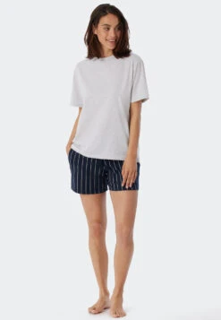 Schiesser Shirt Short-sleeved Heather Gray - Mix & Relax 7 Schiesser Shirt Short-sleeved Heather Gray - Mix & Relax -Uni Style Shop shirt kurzarm grau meliert mix relax 179267 202 front