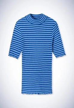 Schiesser Shirt Short-sleeved Indigo - Revival Helena