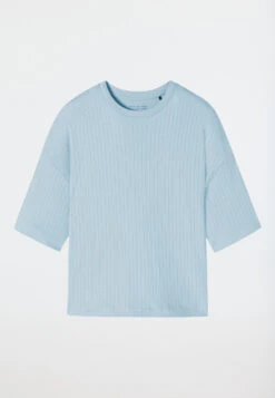 Schiesser Shirt Short-sleeved Interlock Organic Cotton Rib Look Air - Mix & Relax -Uni Style Shop shirt kurzarm interlock organic cotton rib optik air mix relax 178563 802 detail1