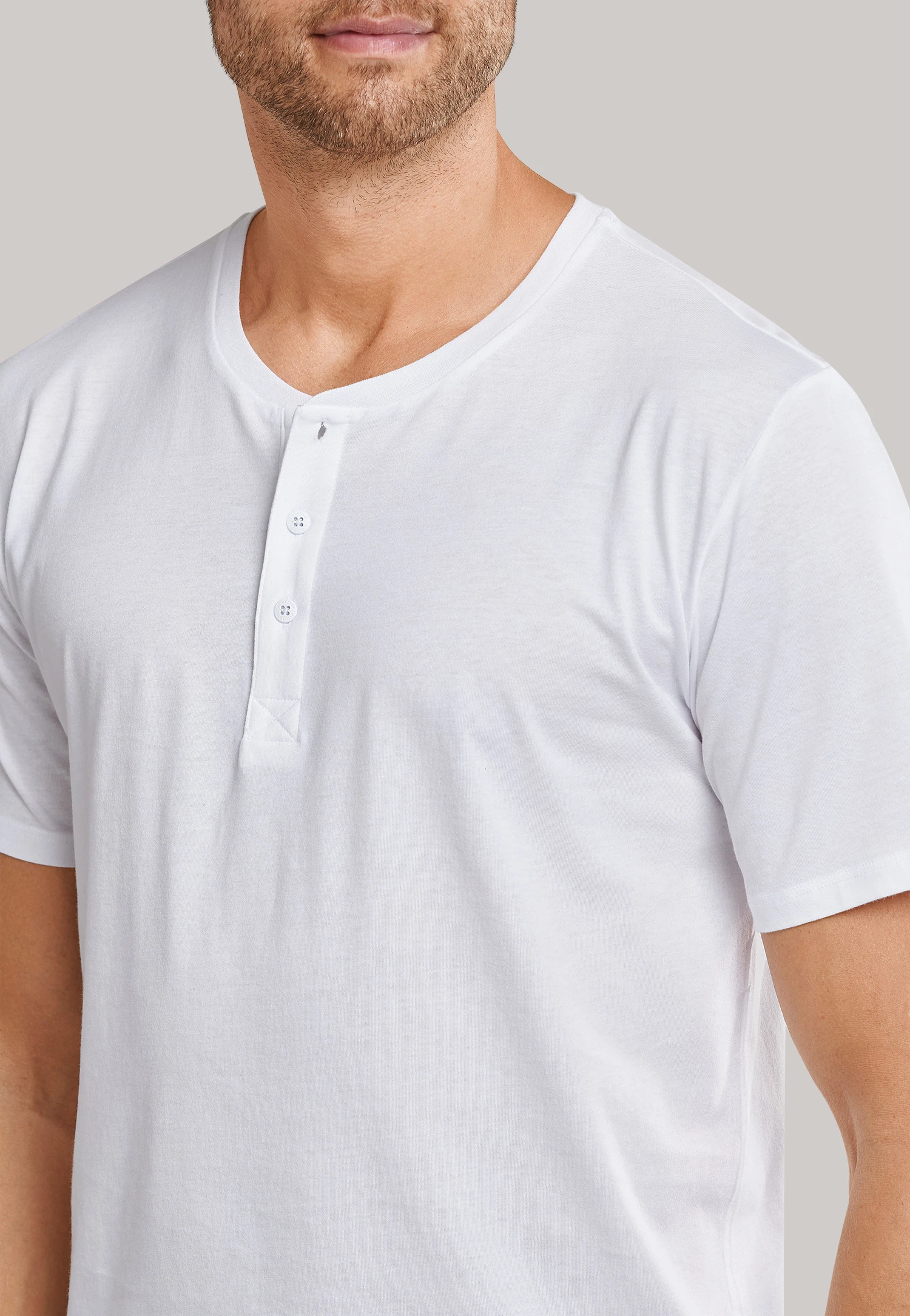 Schiesser Shirt Short-sleeve Jersey Button Placket White - Mix & Relax 3 Schiesser Shirt Short-sleeve Jersey Button Placket White - Mix & Relax - Image 3