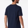 Schiesser Shirt Short Sleeve Crew Neck Dark Blue - Mix & Relax Cotton