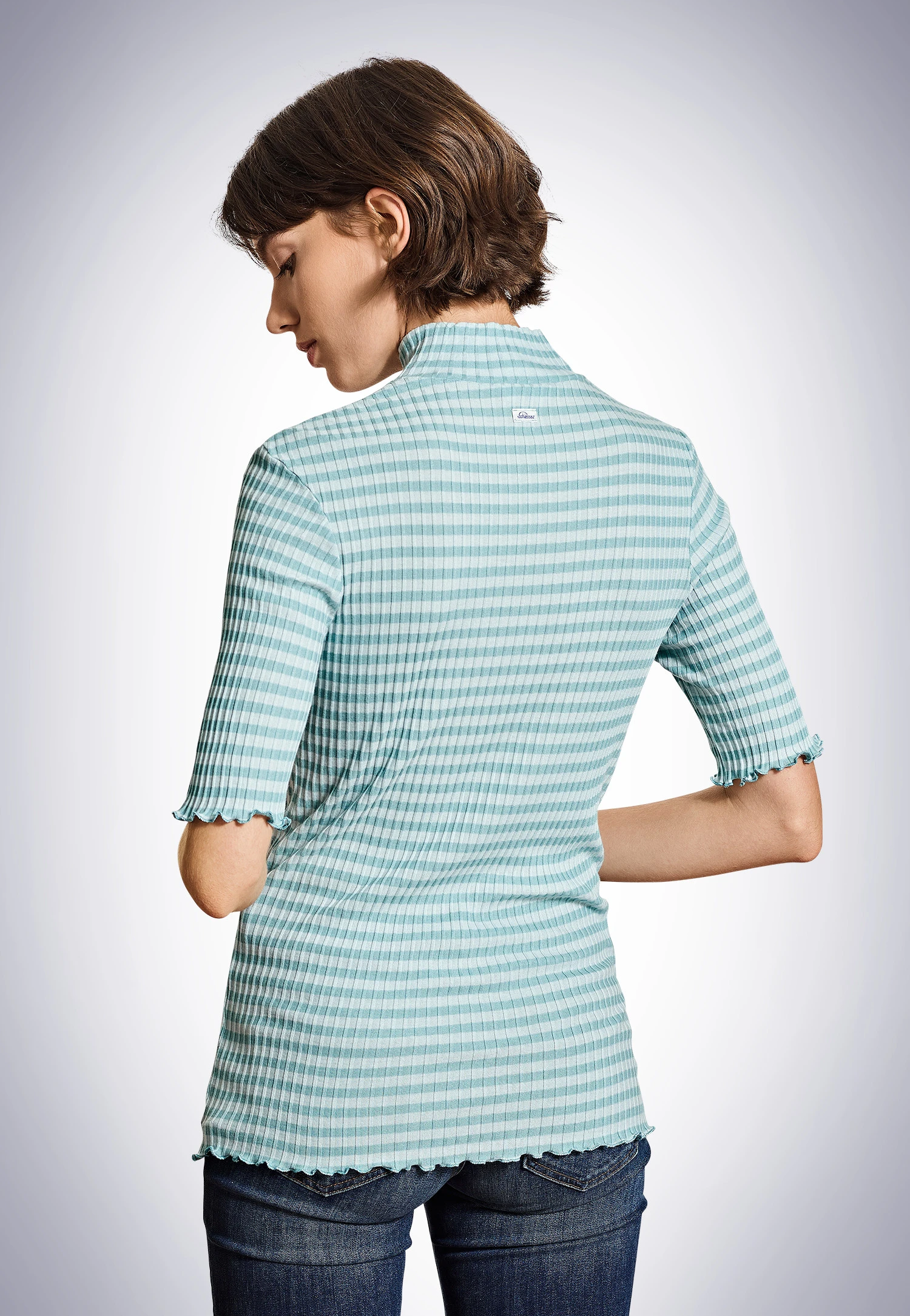 Schiesser Short-sleeved Shirt Mineral - Revival Helena 3 Schiesser Short-sleeved Shirt Mineral - Revival Helena - Image 3