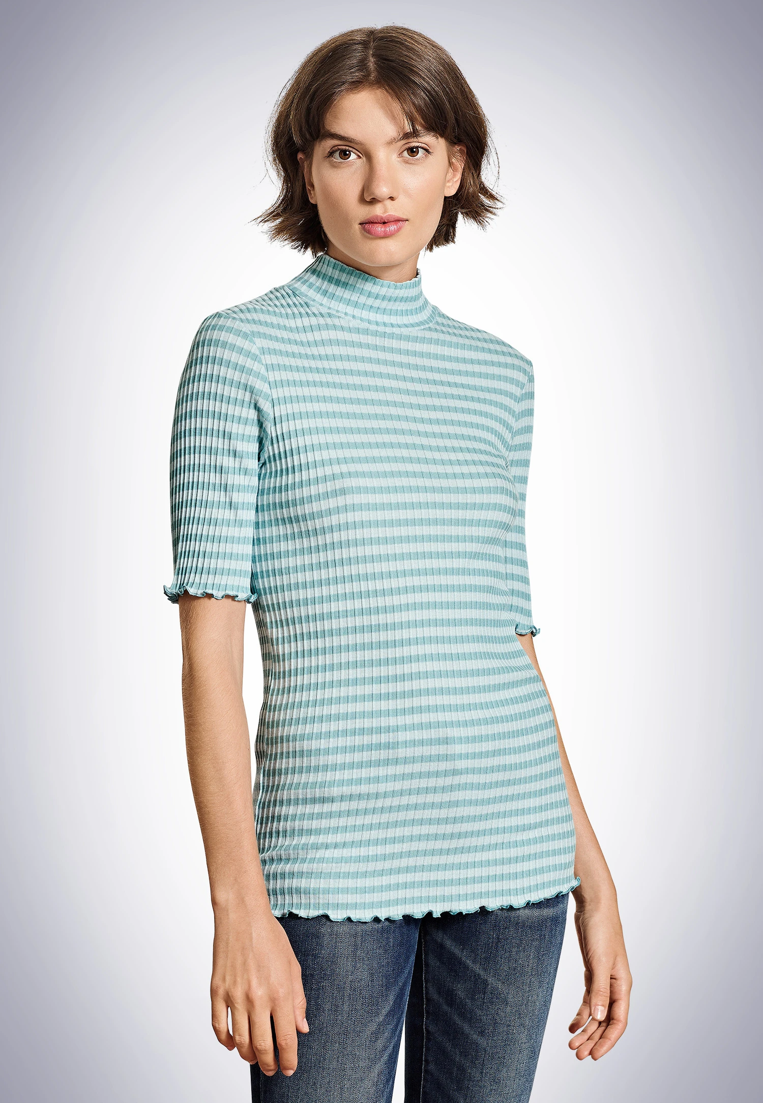 Schiesser Short-sleeved Shirt Mineral - Revival Helena 2 Schiesser Short-sleeved Shirt Mineral - Revival Helena - Image 2