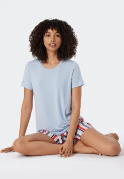 Schiesser Shirt Short-sleeved Modal Air - Mix+Relax -Uni Style Shop shirt kurzarm modal air mix relax 175475 802 front