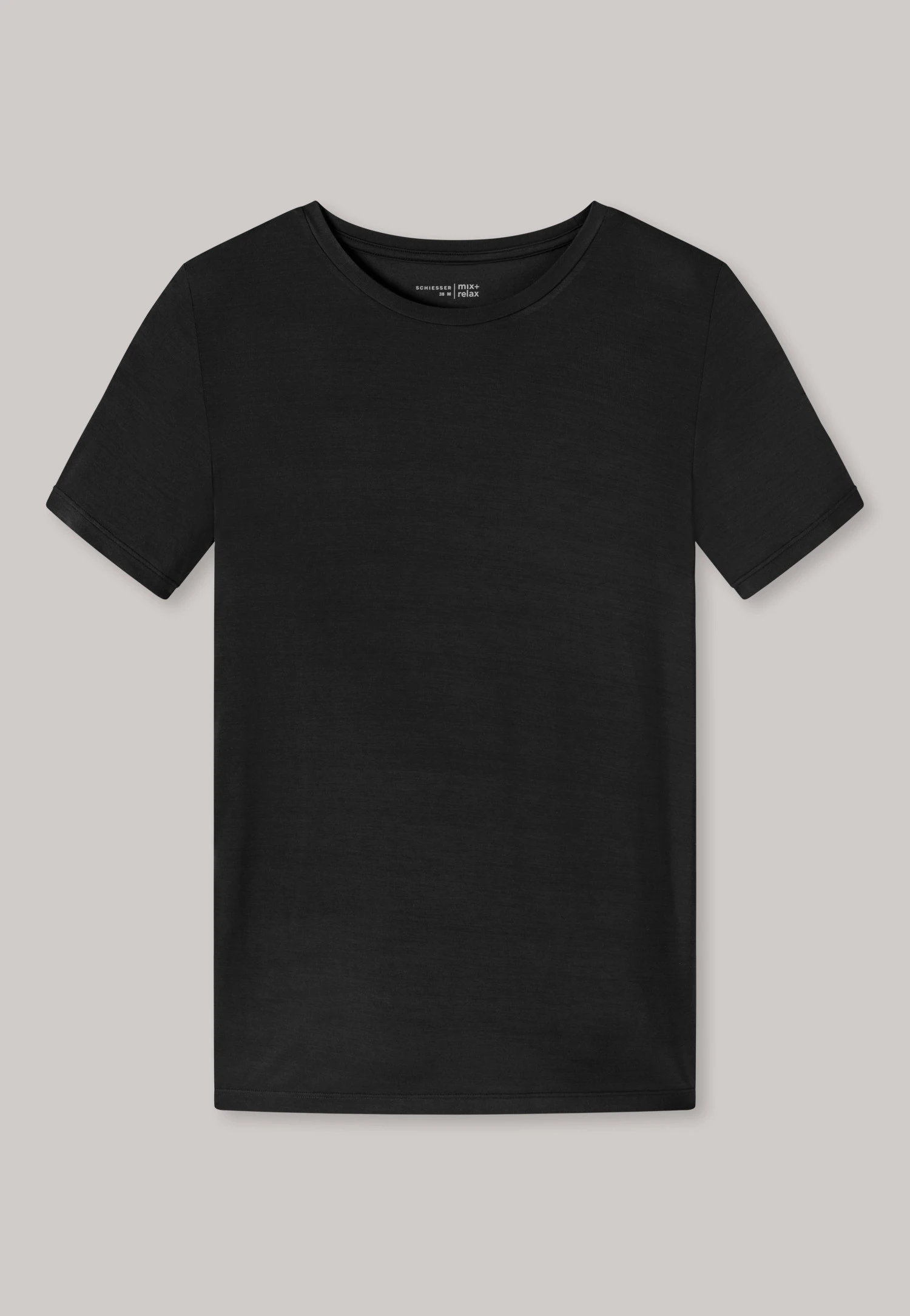 Schiesser Short-sleeved Shirt Modal Black - Mix + Relax 2 Schiesser Short-sleeved Shirt Modal Black - Mix + Relax - Image 2