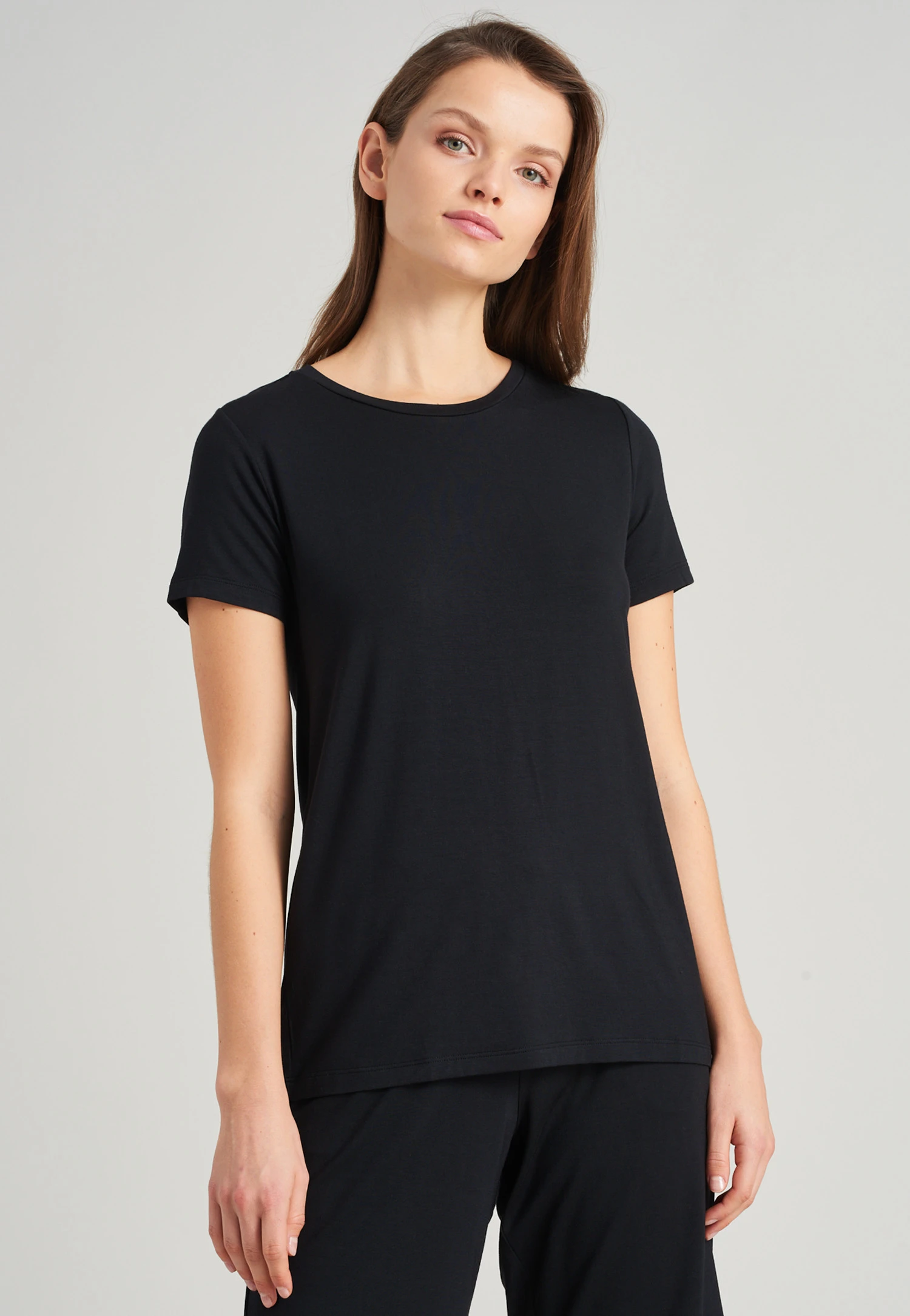 Schiesser Short-sleeved Shirt Modal Black - Mix + Relax 1 Schiesser Short-sleeved Shirt Modal Black - Mix + Relax