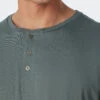 Schiesser Shirt Short-sleeved Organic Cotton Mercerized Button Placket Jade - Mix & Relax