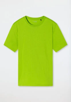 Schiesser Shirt Short-sleeved Organic Cotton Mercerized Lime - Mix & Relax
