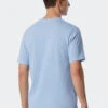 Schiesser Shirt Short-sleeved Organic Cotton V-neck Air - Mix & Relax