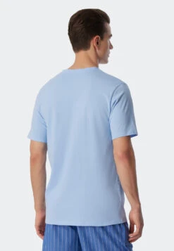 Schiesser Shirt Short-sleeved Organic Cotton V-neck Air - Mix & Relax