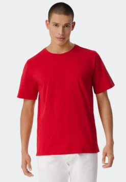Schiesser Shirt Short-sleeved Red - Revival Hannes