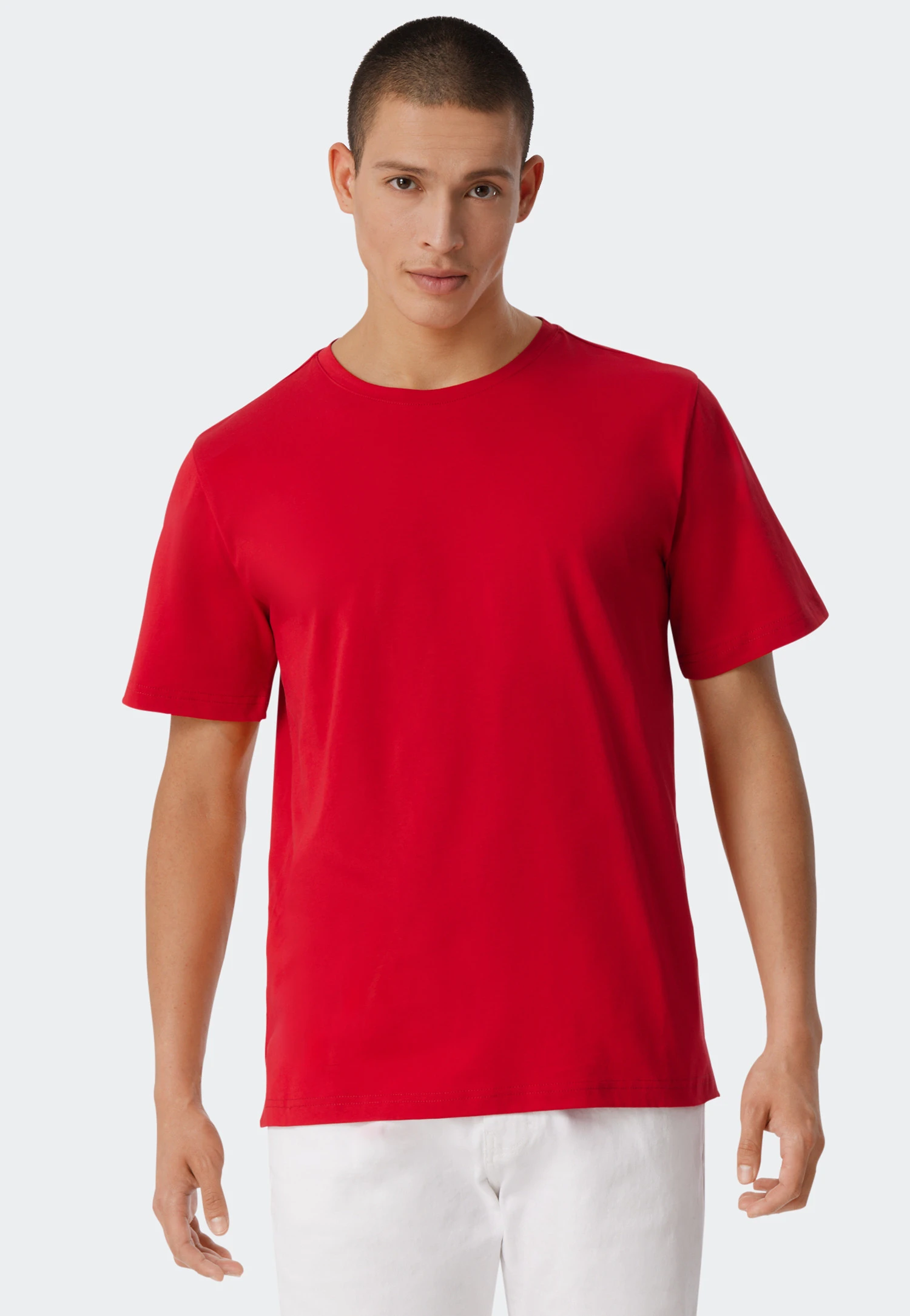 Schiesser Shirt Short-sleeved Red - Revival Hannes 1 Schiesser Shirt Short-sleeved Red - Revival Hannes