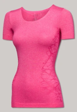 Schiesser Short-sleeved Ultra Lightweight Shirt Heather Pink - Active Mesh Light 9 Schiesser Short-sleeved Ultra Lightweight Shirt Heather Pink - Active Mesh Light -Uni Style Shop shirt kurzarm ultraleicht seamless pink meliert active mesh light 162014 520 detail1