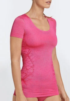Schiesser Short-sleeved Ultra Lightweight Shirt Heather Pink - Active Mesh Light 7 Schiesser Short-sleeved Ultra Lightweight Shirt Heather Pink - Active Mesh Light -Uni Style Shop shirt kurzarm ultraleicht seamless pink meliert active mesh light 162014 520 detail2