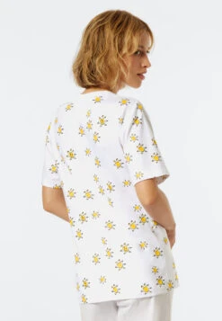 Schiesser Shirt Short-sleeved White - Art Edition By Noah Becker -Uni Style Shop shirt kurzarm weiss noah becker 177234 100 back