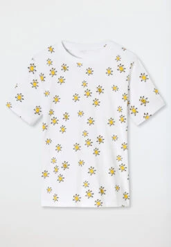Schiesser Shirt Short-sleeved White - Art Edition By Noah Becker