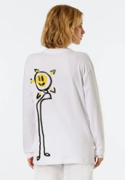 Schiesser Shirt Long-sleeved White - Art Edition By Noah Becker