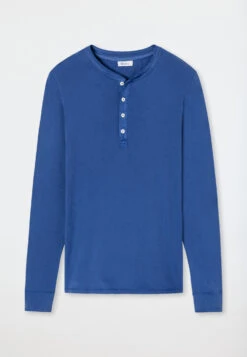 Schiesser Shirt Long-sleeved Atlantic Blue - Revival Karl-Heinz 9 Schiesser Shirt Long-sleeved Atlantic Blue - Revival Karl-Heinz -Uni Style Shop shirt langarm atlantikblau revival karl heinz 175940 899 detail1