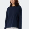 Schiesser T-shirt Long-sleeved Dark Blue - Mix+Relax