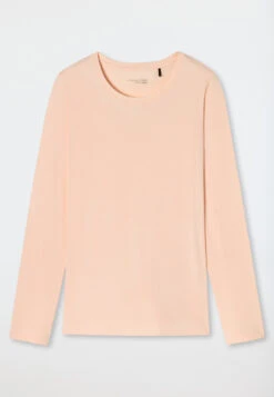 Schiesser Shirt Long-sleeved Interlock Apricot - Mix & Relax -Uni Style Shop shirt langarm interlock apricot mix relax 178117 603 detail1