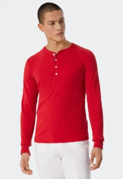 Schiesser Long-sleeved Shirt Red - Revival Karl-Heinz