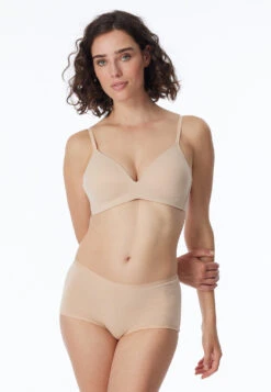 Schiesser Boyshorts 2-pack Organic Cotton Sand - 95/5 -Uni Style Shop shorts 2er pack organic cotton sand 95 5 174386 410 front