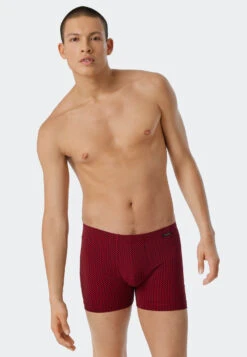 Uni Style Shop -Uni Style Shop shorts 2er pack tactel uni gemustert dunkelblau rot selected premium inspiration 179053 901 front