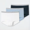 Schiesser Boyshorts 3-pack Organic Cotton Stripes Polka Dots Dark Blue/ White/ Air - 95/5