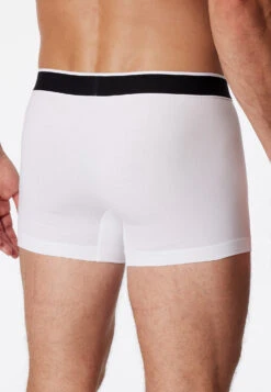 Schiesser Boxer Briefs 3-pack Organic Cotton Woven Elastic Waistband White - 95/5 -Uni Style Shop shorts 3er pack organic cotton webgummibund weiss 95 5 173983 100 back