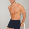 Schiesser Boxer Briefs Double Rib Organic Cotton Dark Blue - Retro Rib