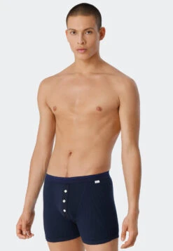 Schiesser Boxer Briefs Dark Blue - Revival Friedrich -Uni Style Shop shorts dunkelblau revival friedrich 179218 803 front