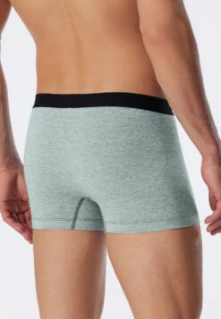 Schiesser Boxer Briefs Fine Heather Jade - Piqué -Uni Style Shop shorts fein meliert jade piqu 179085 713 back