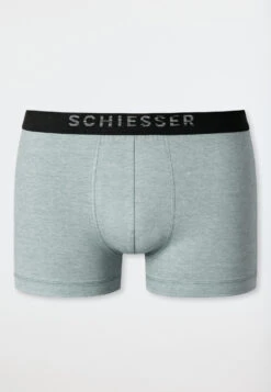 Schiesser Boxer Briefs Fine Heather Jade - Piqué -Uni Style Shop shorts fein meliert jade piqu 179085 713 detail1