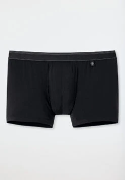 Schiesser Black Microfiber Shorts - Nachtschwärmer -Uni Style Shop shorts microfaser schwarz nachtschwaermer 128623 000 detail1