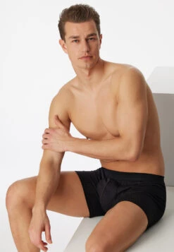 Schiesser Shorts With Fly, 2-pack, Black - Authentic