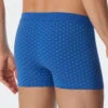 Schiesser Boxer Briefs Organic Cotton Patterned Aqua/black - Fashion Daywear