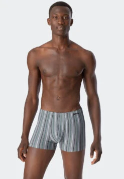 Schiesser Boxer Briefs Organic Cotton Striped Multicolored - Fashion Daywear -Uni Style Shop shorts organic cotton gestreift mehrfarbig fashion daywear 10 179072 713 front