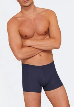 Schiesser Interlock Seamless Shorts Blue - Laser Cut