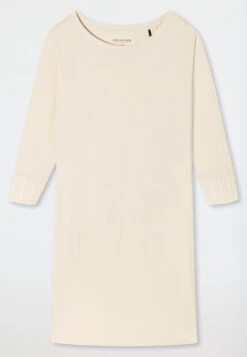 Schiesser Sleep Shirt 3/4-length Sleeves Modal Oversized Cuffs Sand - Modern Nightwear